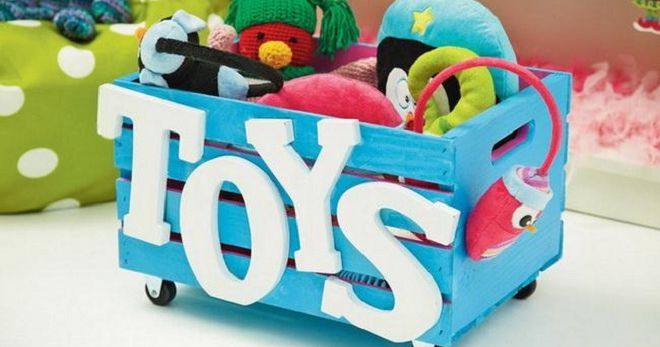 O'yinchoqlar saqlash uchun qutilar - bolalar xonasida buyurtma garovi!