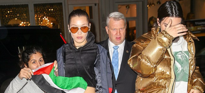 Bella Hadid va Kendall Jennerlar qo'llarida Falastin bayrog'i bilan muxlislar tomonidan hujumga o'tdilar