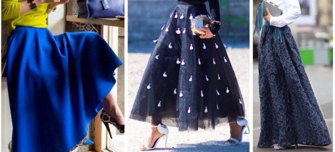 Blue Maxi yubka - nima kiyish kerak?